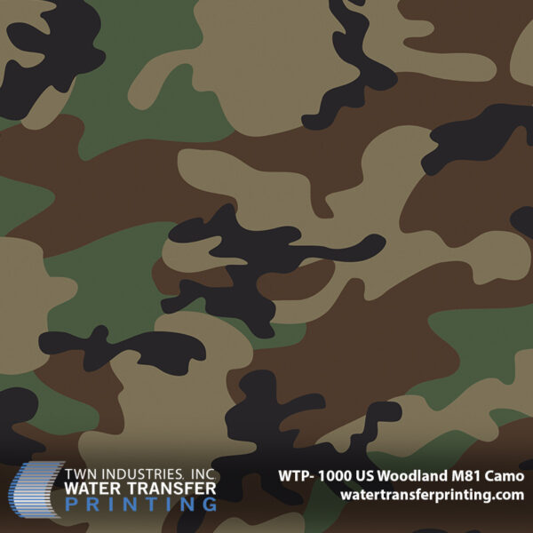 WTP-1000 US Woodland M81 Camo hydrographic film