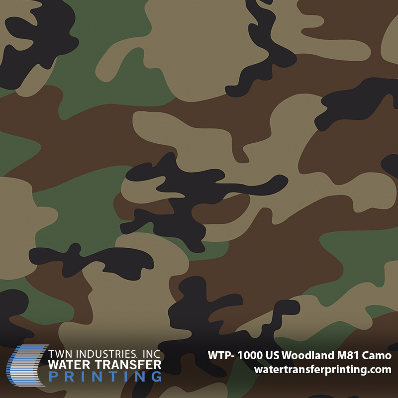 WTP-1000 US Woodland M81 Camo hydrographic film