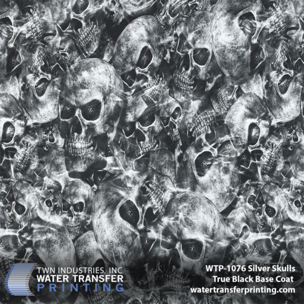 WTP-1076 Silver Skulls hydrographic film