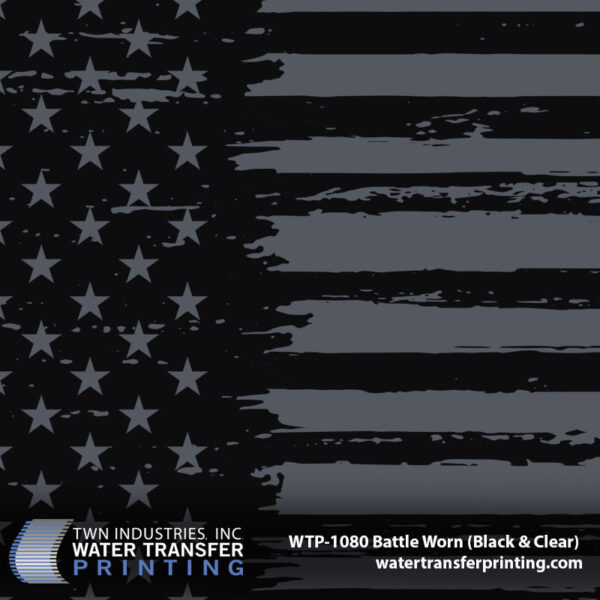WTP-1080 Battle Worn Black and Clear Dark Ash Base hydrographic film