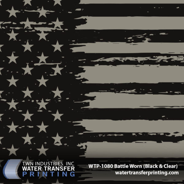 WTP-1080 Battle Worn Black and Clear Sand Base hydrographic film