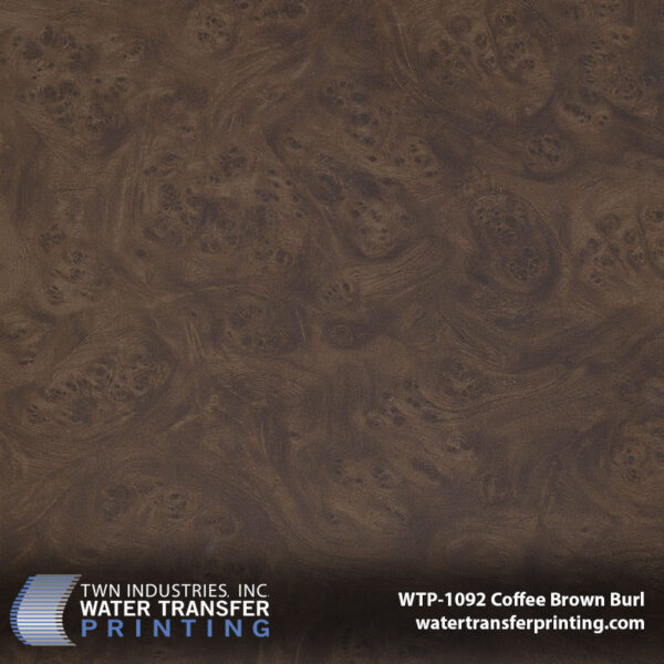 WTP-1092 Coffee Brown Burl hydrographic film