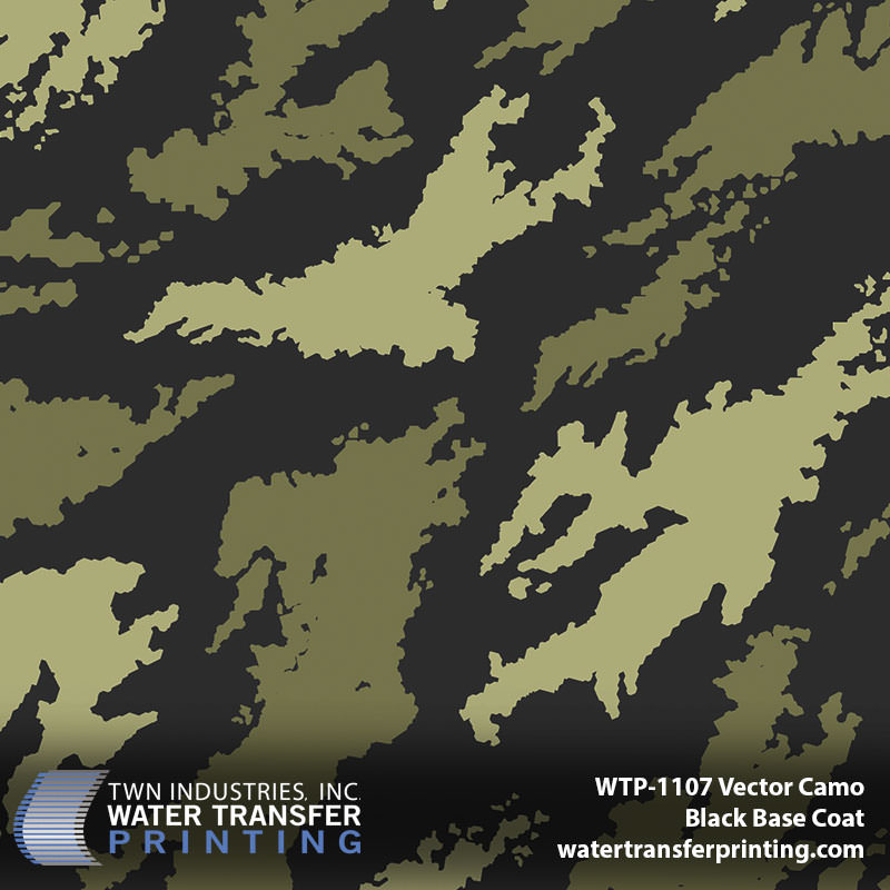 WTP-1107 Vector Camo Black Base Coat hydrographic film