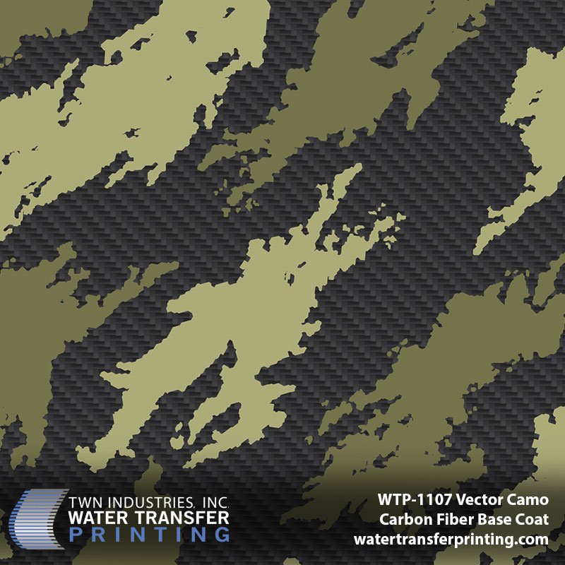 WTP-1107 Vector Camo Carbon Fiber Base Coat hydrographic film
