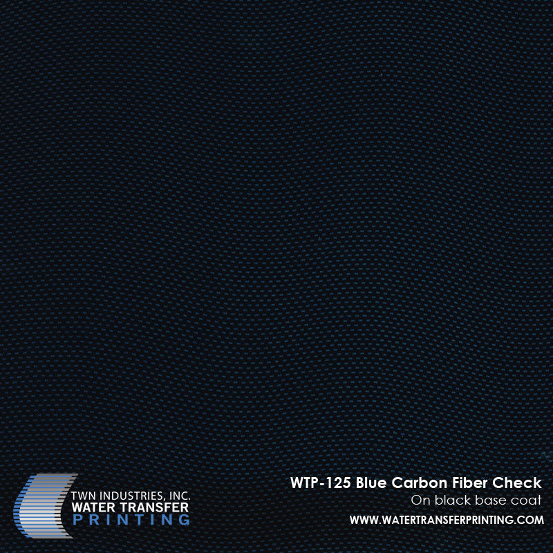 WTP-125 Blue Carbon Fiber Check hydrographic film