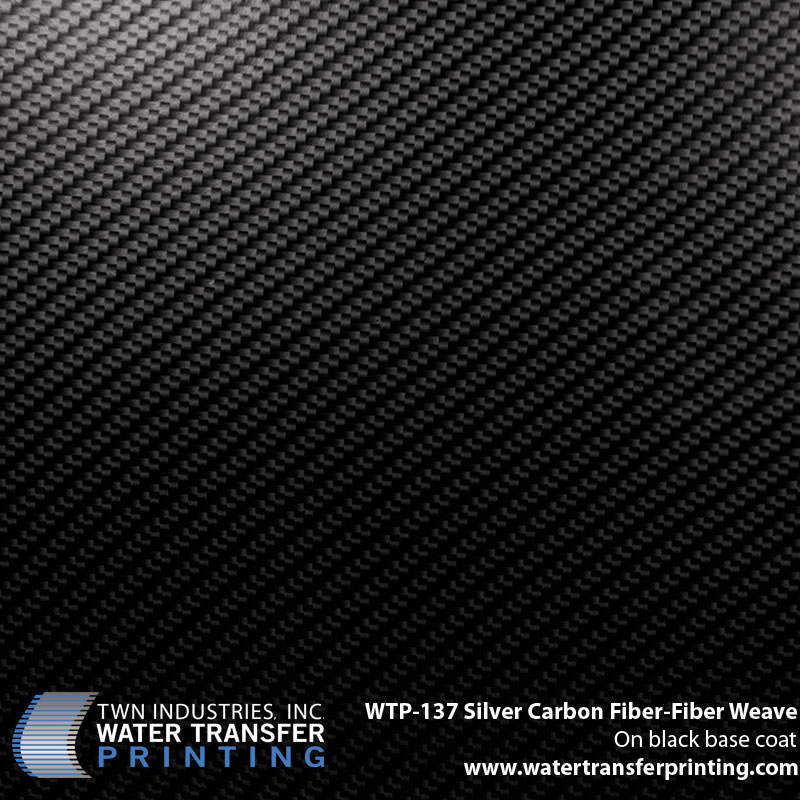 WTP-137 Silver Carbon Fiber Fiber Weave hydrographic film