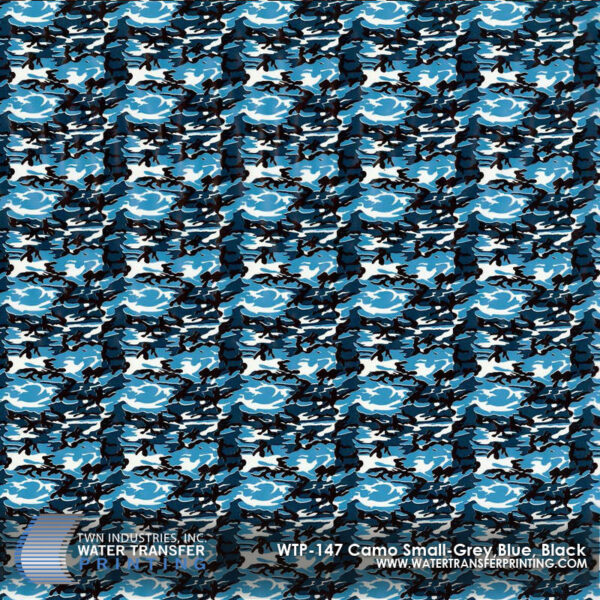 WTP-147 Camo Small Grey Blue Black hydrographic film