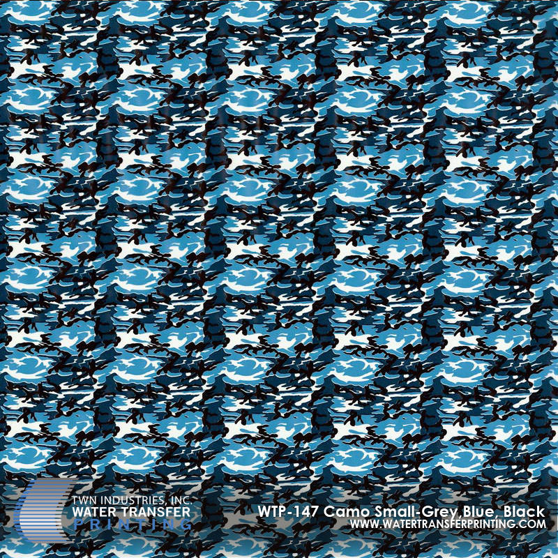 WTP-147 Camo Small Grey Blue Black hydrographic film