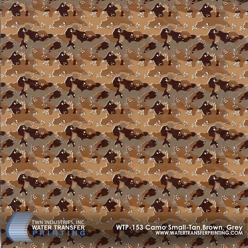 WTP-153 Camo Small Tan Brown Grey hydrographic film