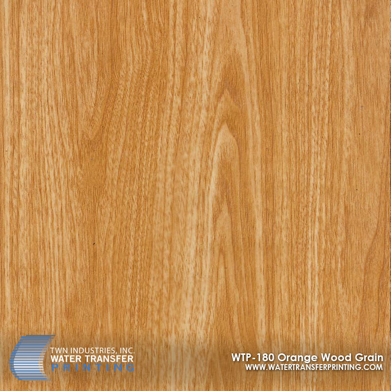 WTP-180 Orange Wood Grain hydrographic film