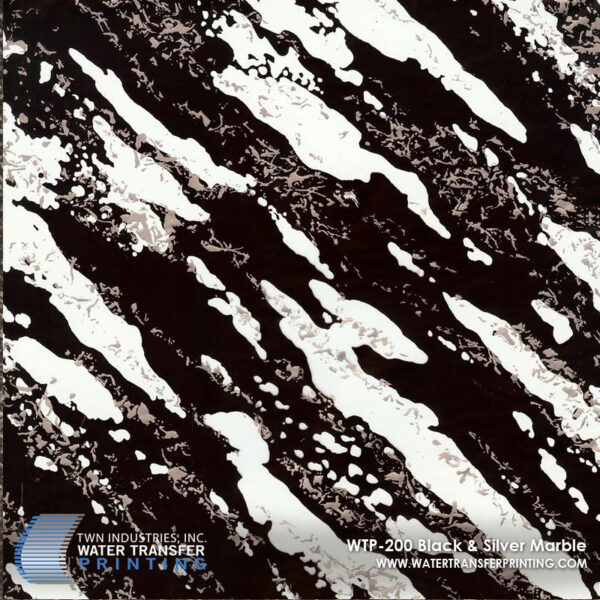 WTP-200 Black Silver Marble hydrographic film