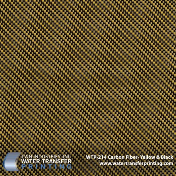 WTP-214 Carbon Fiber Yellow Black hydrographic film