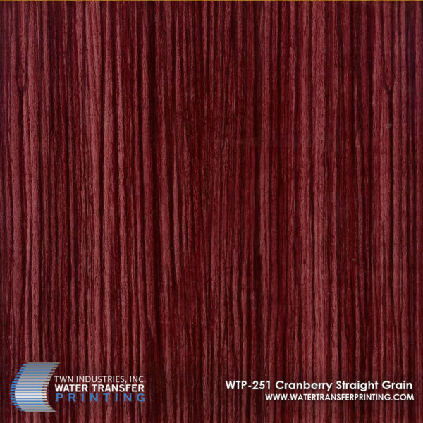 WTP-251 Cranberry Straight Grain hydrographic film