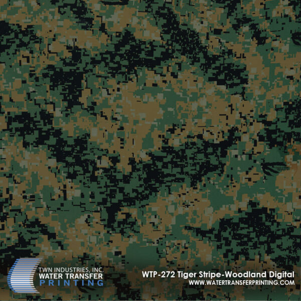 WTP-272 Tiger Stripe Woodland Digital hydrographic film