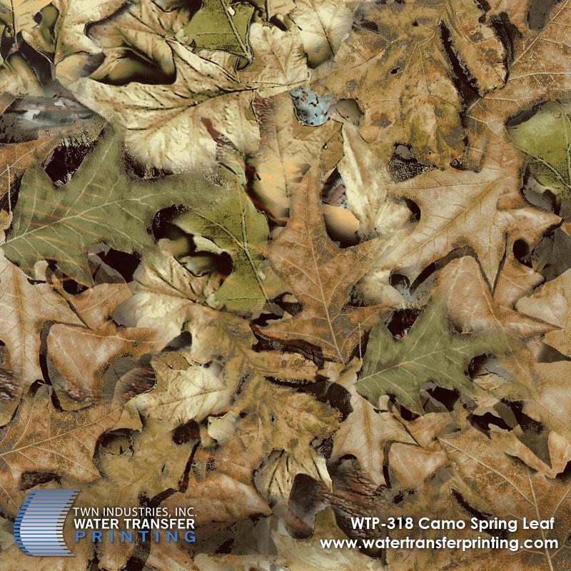 WTP-318 Camo Spring Leaf hydrographic film