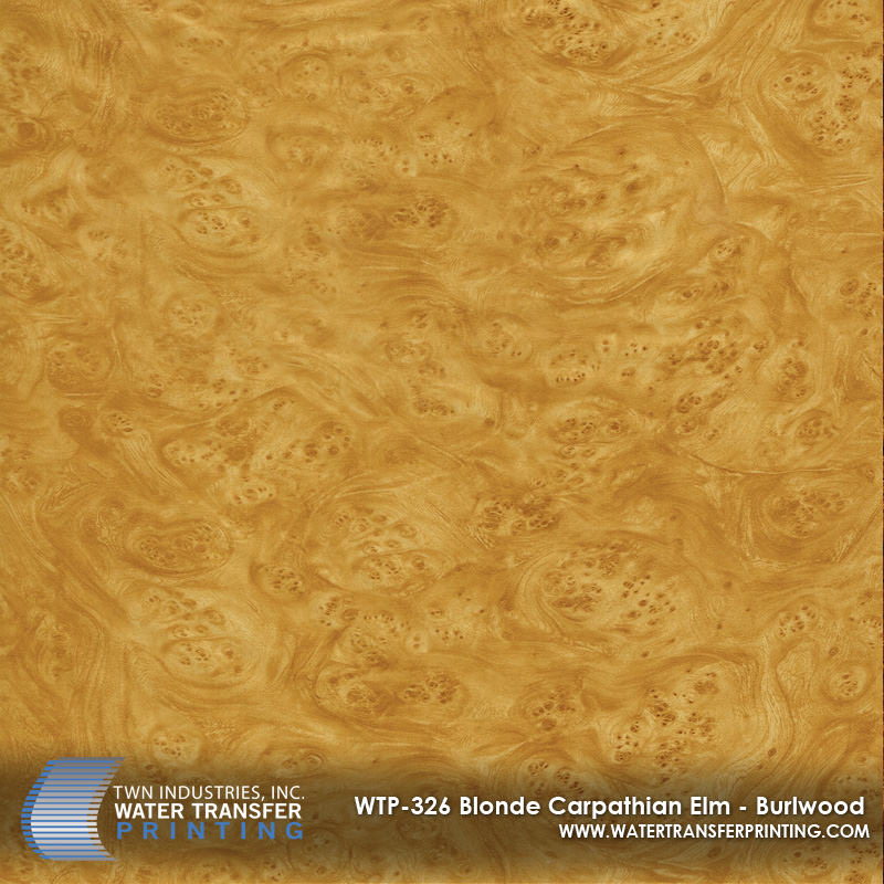 WTP-326 Blonde Carpathian Elm Burlwood hydrographic film