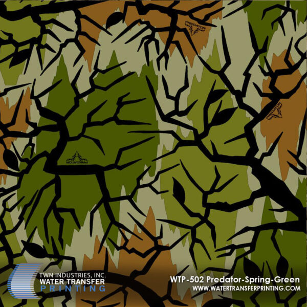 WTP-502 Predator Spring Green hydrographic film