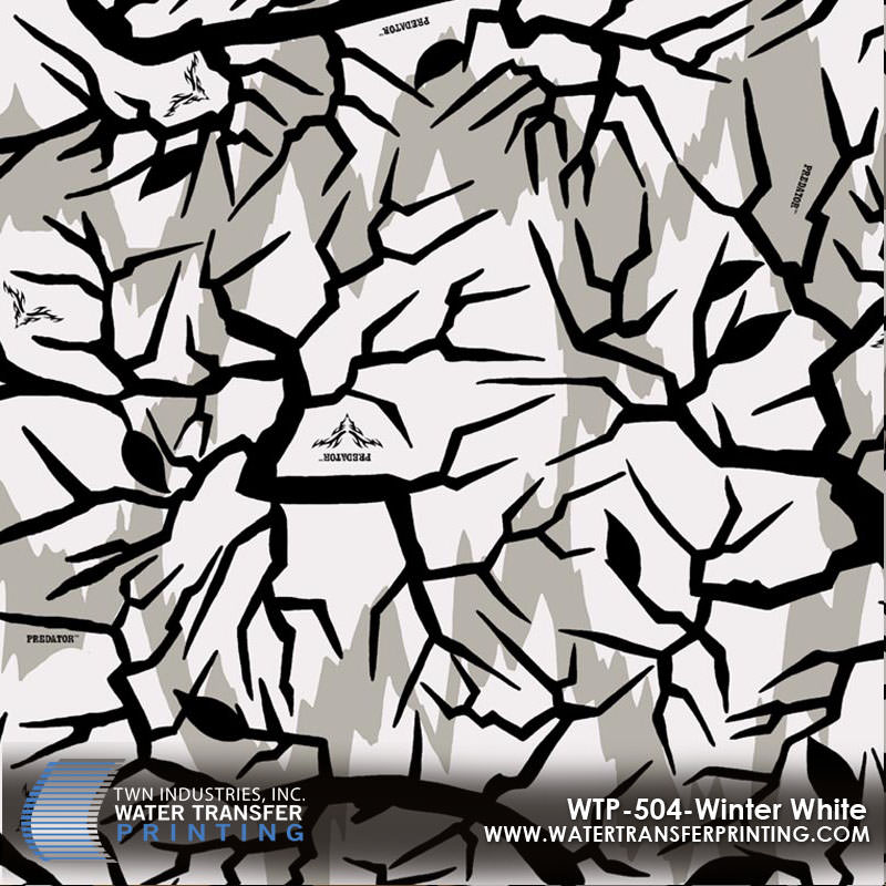 WTP-504 Predator Winter White hydrographic film