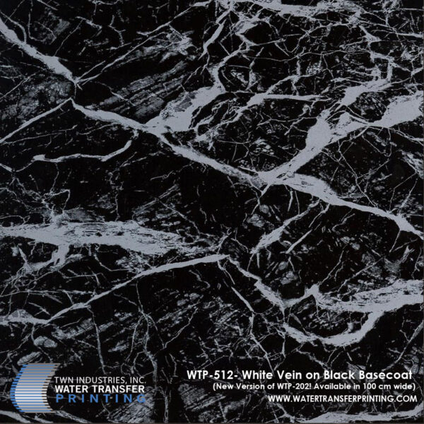 WTP-512 White Vein (Black) hydrographic film