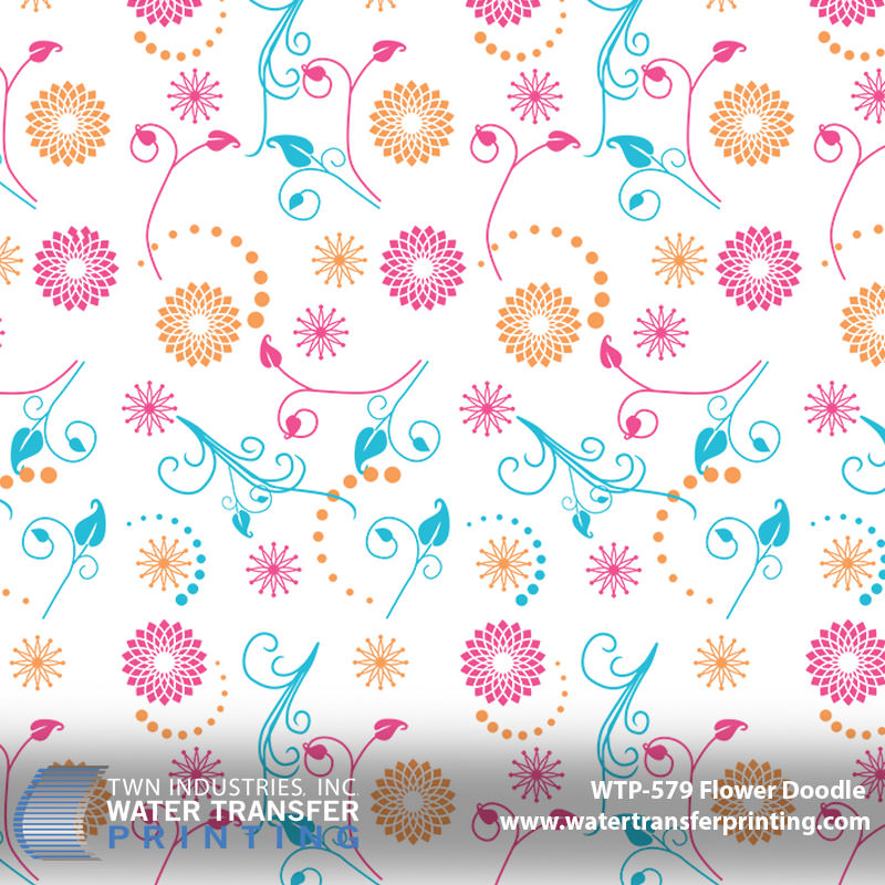 WTP-579 Flower Doodle hydrographic film