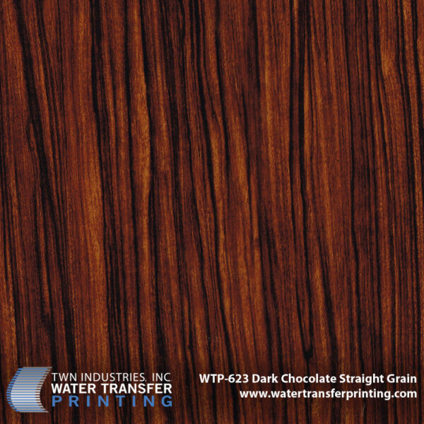 WTP-623 Dark Chocolate Straight Grain hydrographic film