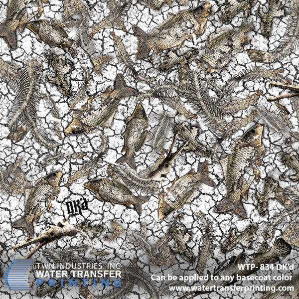 WTP-834 DKD Aquatic White hydrographic film