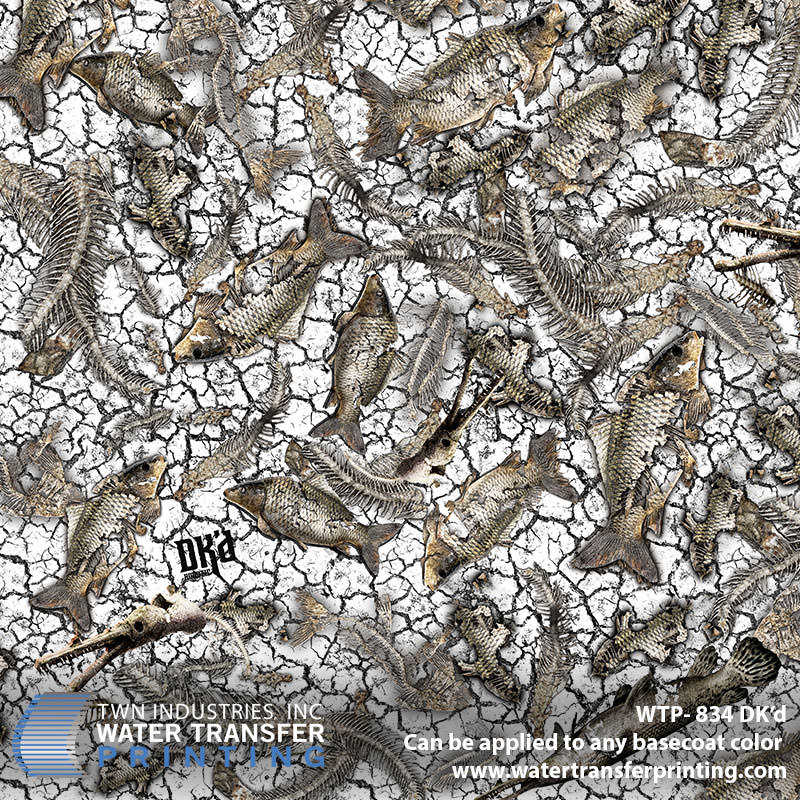 WTP-834 DKD Aquatic White hydrographic film