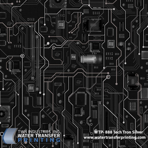 WTP-888 Tech Tron Silver hydrographic film