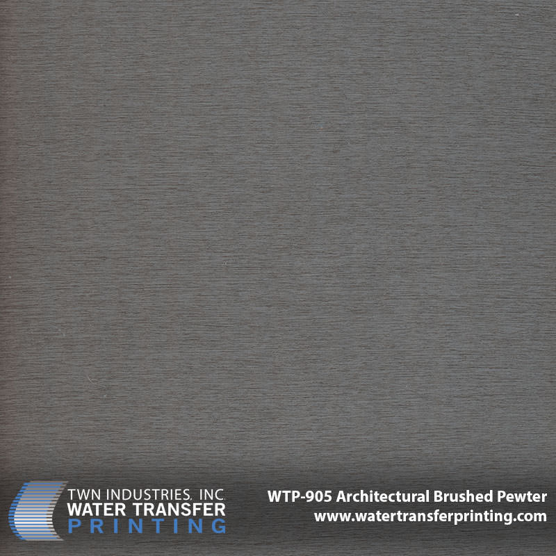 WTP-905 Architectural Brushed Pewter hydrographic film