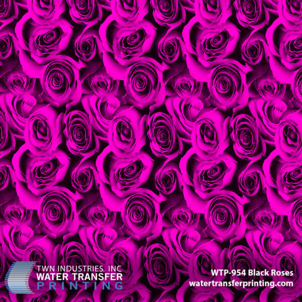 WTP-954 Black Roses Pink hydrographic film