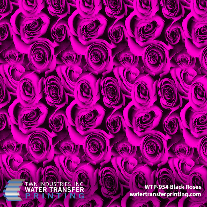 WTP-954 Black Roses Pink hydrographic film