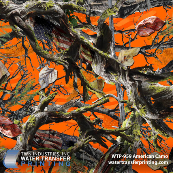 WTP-959 American Camo Orange hydrographic film