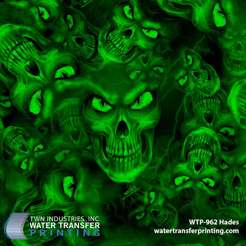 WTP-962 Hades Green hydrographic film