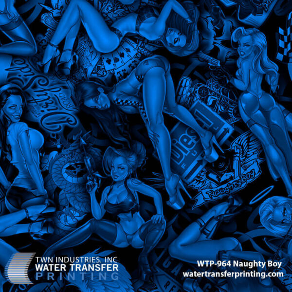 WTP-964 Naughty Boy Blue hydrographic film