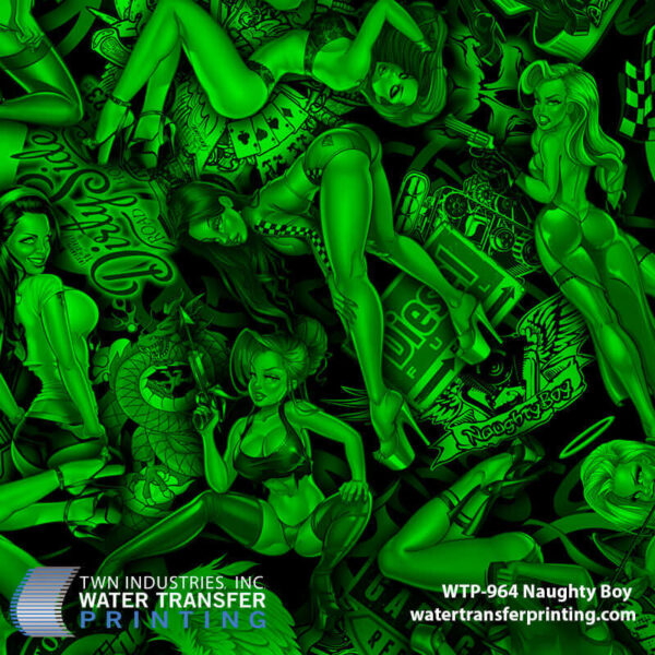 WTP-964 Naughty Boy Green hydrographic film