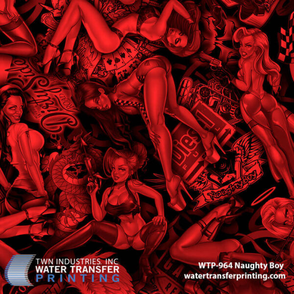 WTP-964 Naughty Boy Red hydrographic film