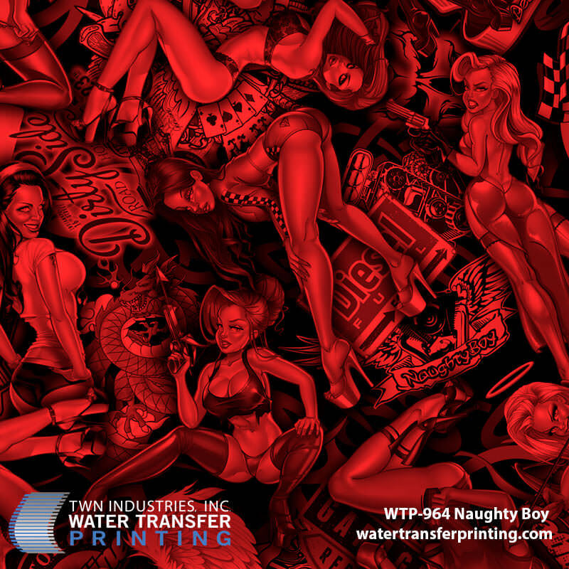 WTP-964 Naughty Boy Red hydrographic film