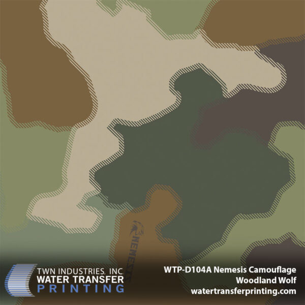 WTP-D104A Nemesis Camo Woodlands Wolf hydrographic film